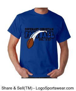 Flying Football - Unisex Gildan 100% Cotton Adult T-Shirt Design Zoom